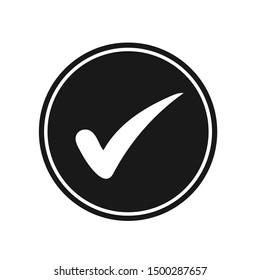 Flat Tick Mark Check Icon Tick Mark– Vector
