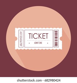 Flat ticket for Cinema, travel, event. Concept with flat ticket icons design, vector illustration