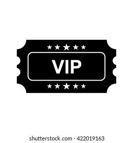 Flat ticket icon. Silhouette of a ticket for the web. Vector illustration
