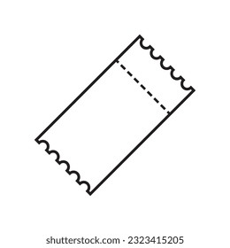 Flat Ticket icon symbol vector Illustration.