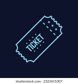 Flat Ticket icon symbol vector Illustration.