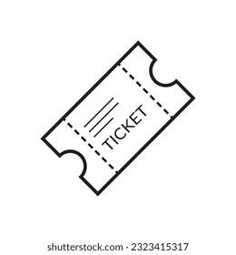 Flat Ticket icon symbol vector Illustration.