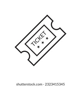 Flaches Ticket Symbol, Vektorgrafik.