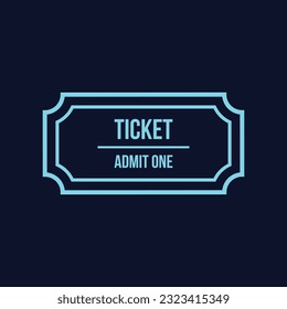 Flaches Ticket Symbol, Vektorgrafik.