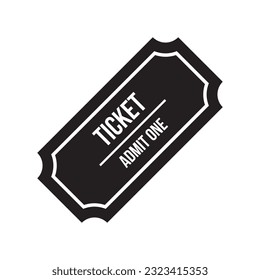 Flat Ticket icon symbol vector Illustration.