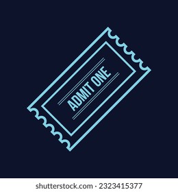 Flat Ticket icon symbol vector Illustration.