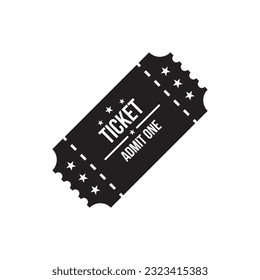 Flat Ticket icon symbol vector Illustration.