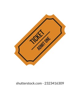 Flat Ticket icon symbol vector Illustration.