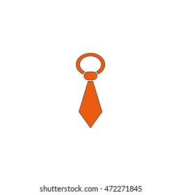 Flat tie icon.