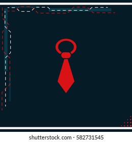Flat tie icon.