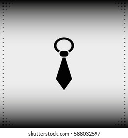 Flat tie icon.