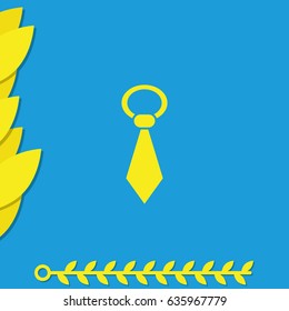 Flat tie icon.