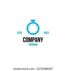 Flat time icon logo design vector illustratior