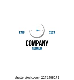 Flat time icon logo design vector illustratior