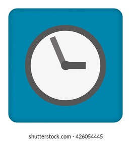 Flat Time Icon  on a blue background