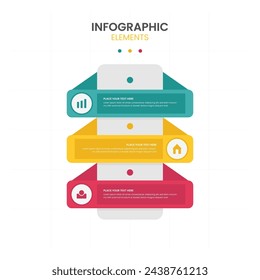 Flat timeline infographic template info