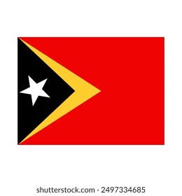 Flat of Timor Leste. Timor Leste flag design isolated on white background. Timor Leste flag icon