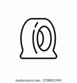 Vector de signo de icono de neumático plano
