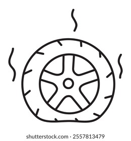 flat tire icon vector design