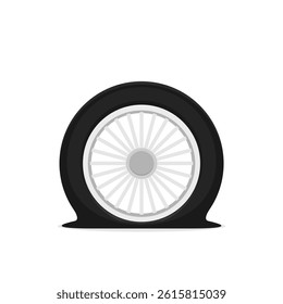 Flat tire icon vector for design