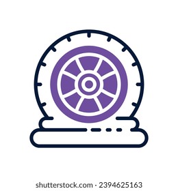 icono de neumático plano. icono de doble tono vectorial para tu sitio web, móvil, presentación y diseño de logotipo.
