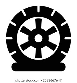 flat tire Vector glyph icon Design 