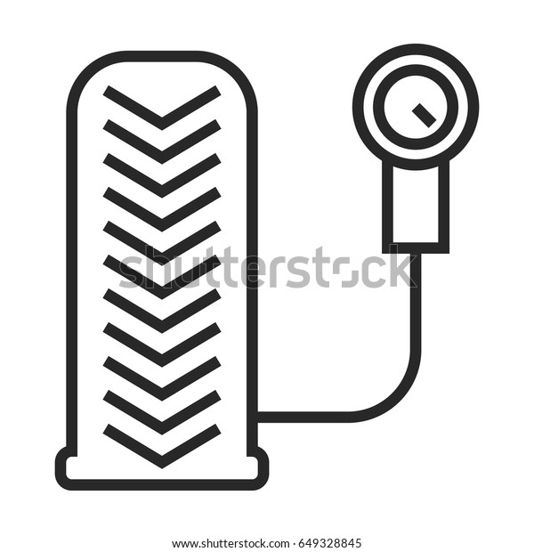 flat tire vector icon in\
simple outline style. This icon are perfect for your websites and\
applications.