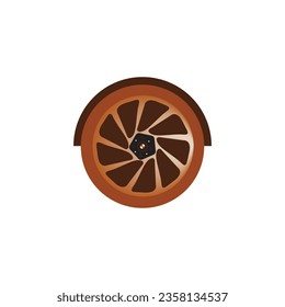 Símbolo de icono de neumáticos planos vector Ilustración.