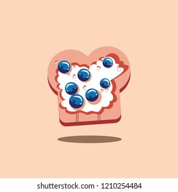 Flat toast vector illustration