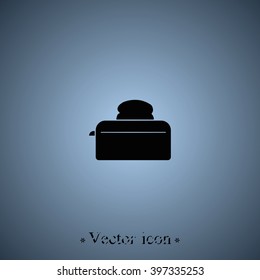 Flat toaster icon.