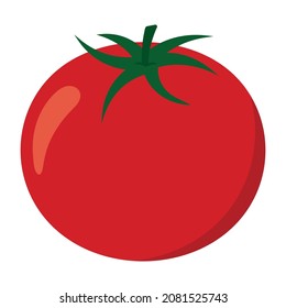 Flat tomato Icon clipart  cartoon animation vegetable vector illustration design for kids and children books for learning fruits and alphabet