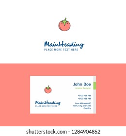 Flat Tomato Logo and Visiting Card Template. Busienss Concept Logo Design