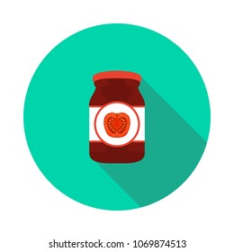 flat tomato paste icon in vector format