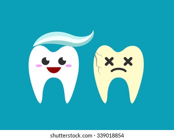 Flat tooth character