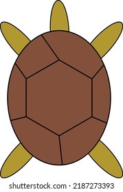 flat tortoise vector design minimal