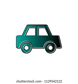 Flat toys car icon