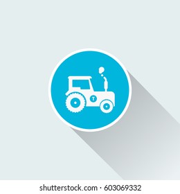 flat tractor icon