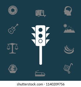 Flat traffic light icon.