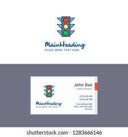 Flat Traffic signal Logo and Visiting Card Template. Busienss Concept Logo Design
