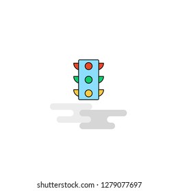 Flat Traffic signals  Icon. Vector