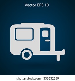 Flat trailer icon