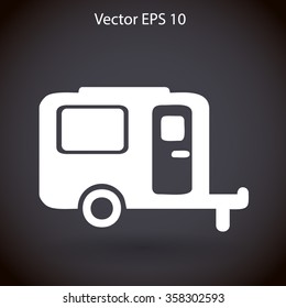Flat trailer icon