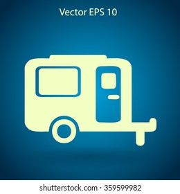 Flat trailer icon