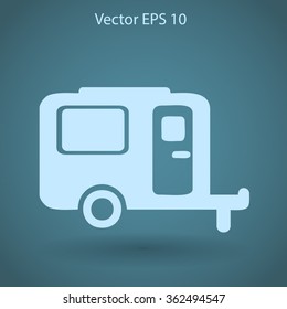 Flat trailer icon