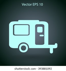 Flat trailer icon