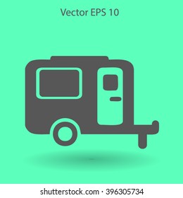 Flat trailer icon