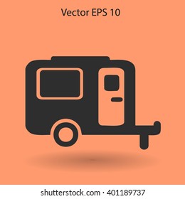 Flat trailer icon
