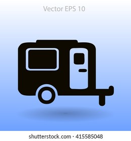 Flat trailer icon