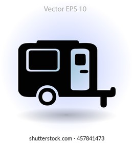 Flat trailer icon