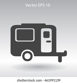 Flat trailer icon